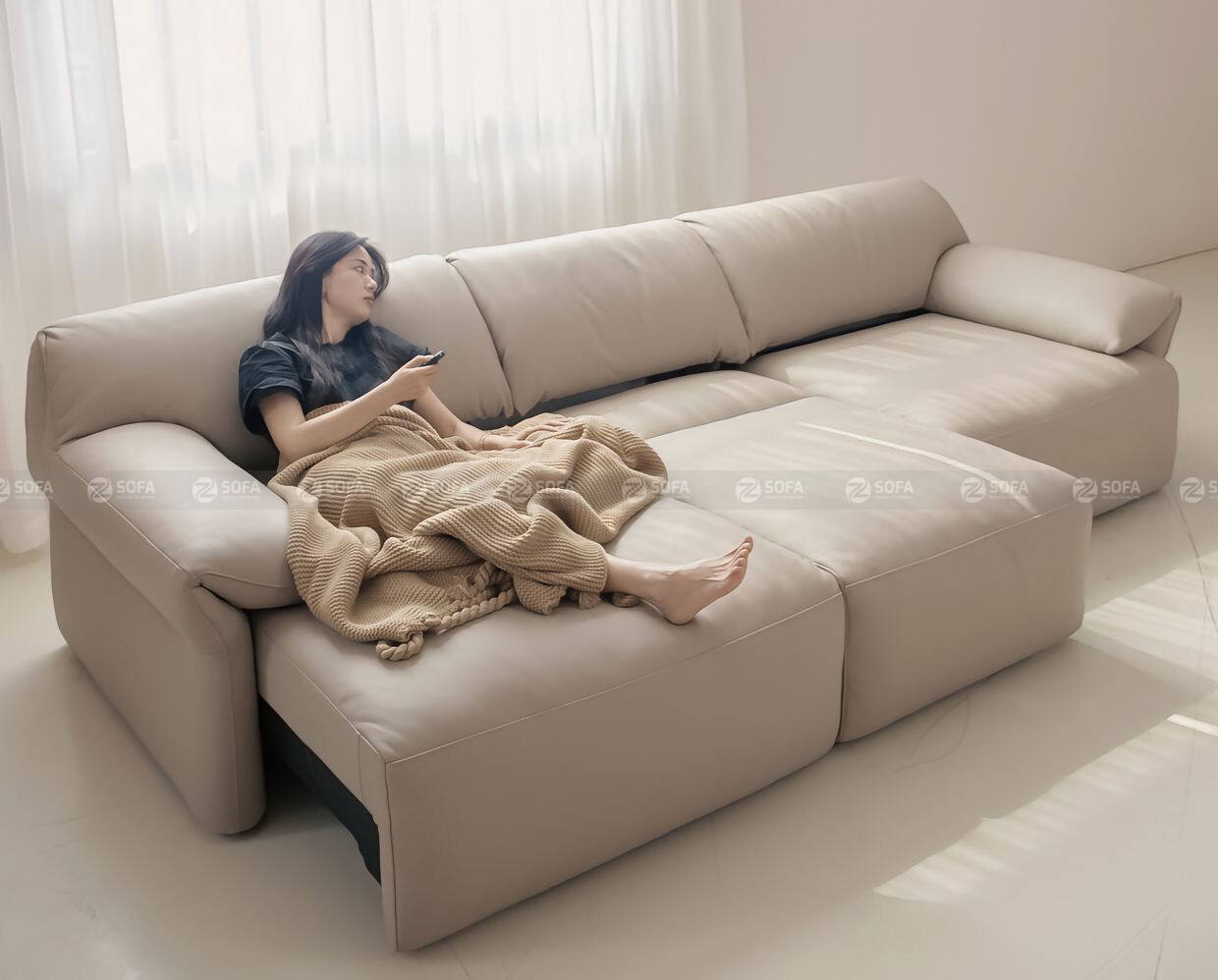 Sofa thư giãn da bò ZT2552