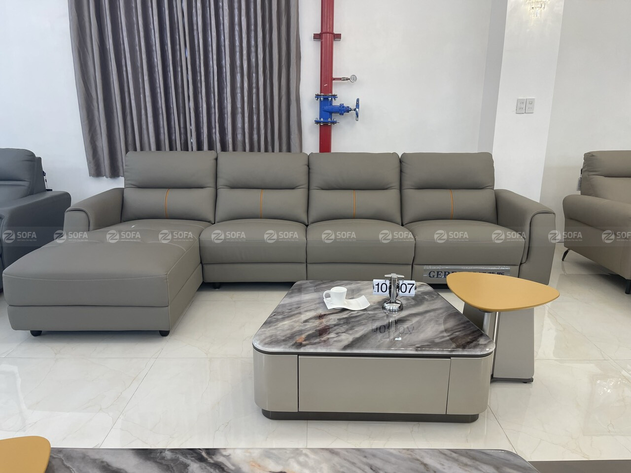 Sofa da bò nhập khẩu ZT239