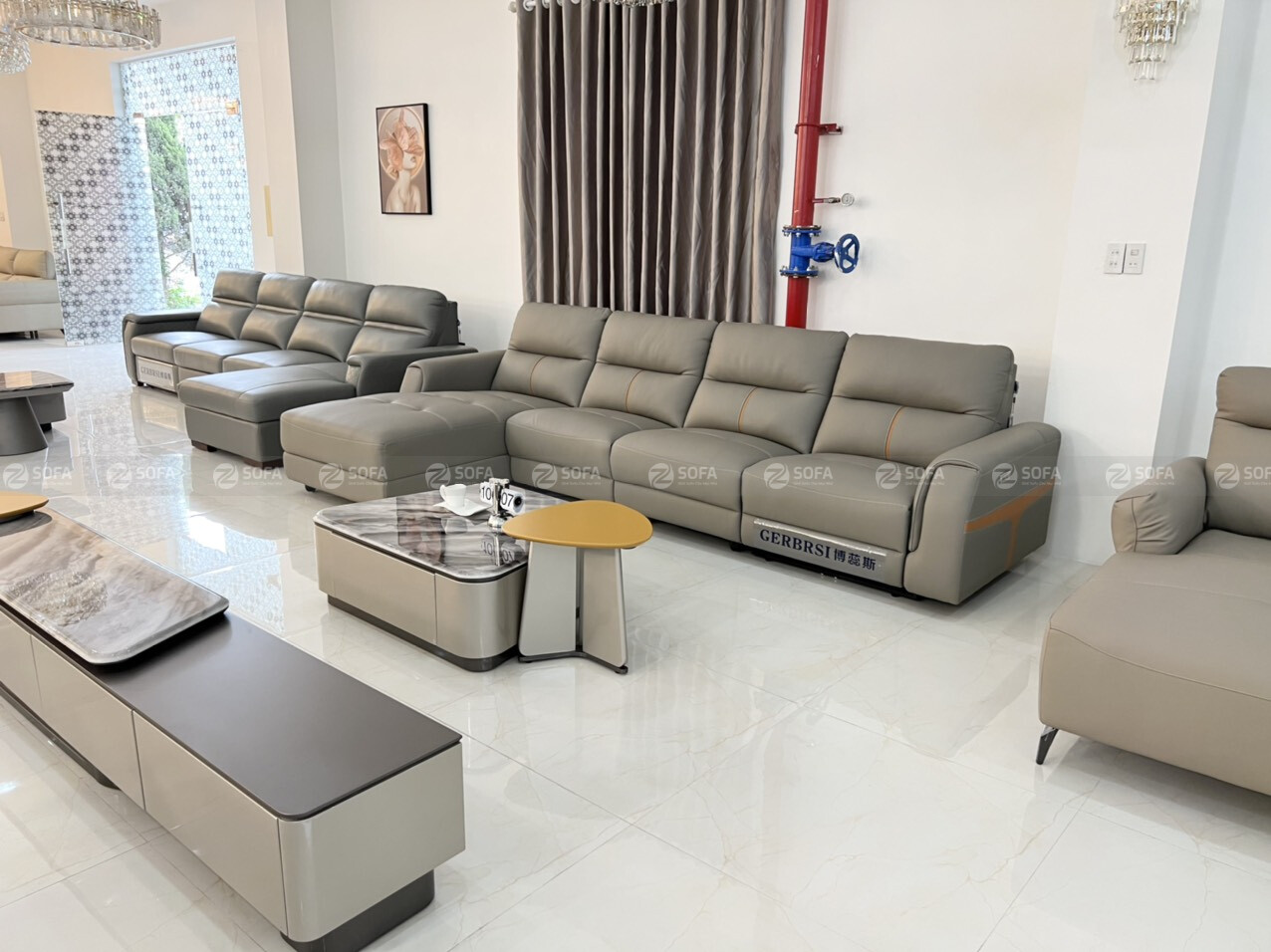 Sofa da bò nhập khẩu ZT239